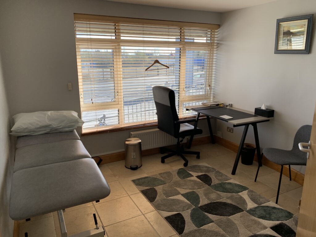 Treatment room at Just One Body, Raheen, New Ross