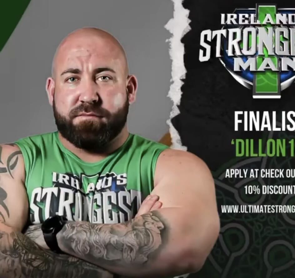 Strongman Dillon Doyle lifting in training