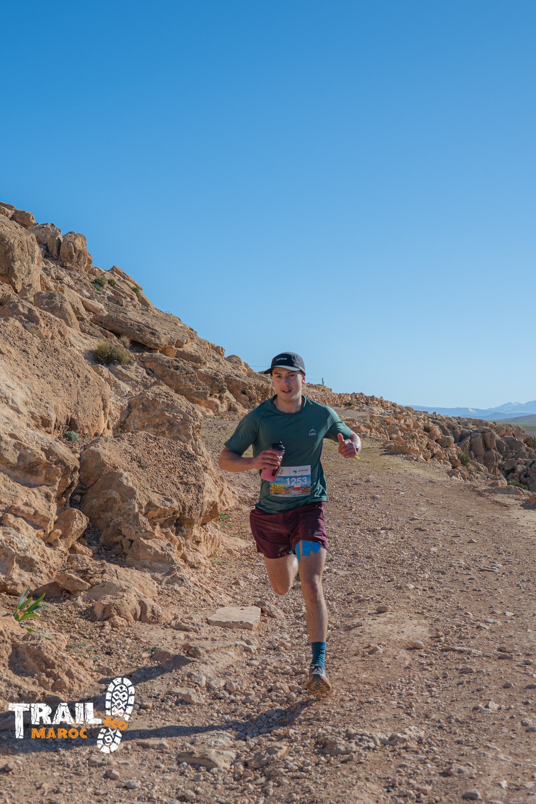Ultramarathon runner Kacper Czerpak on a trail