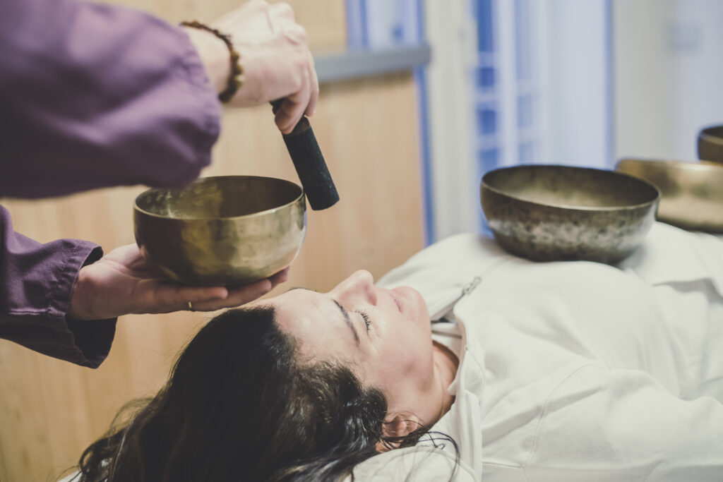 Wellbeing practice with Tibetan singing bowls